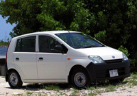 Grand Cayman Car Rentals with Cico Avis Rent A Car, Picture example of a sub compact Daihatzu Cuore rental car